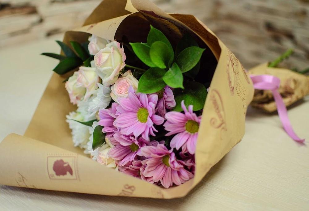 Букет цветов из: Розы и Хризантемы в Ильинском Раменский район