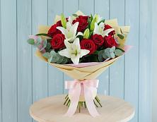 Букет цветов из:  Лилии и Розы в Ильинском Раменский район