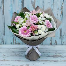Букет цветов из:  Герберы, Альстромерии и Хризантемы в Ильинском Раменский район