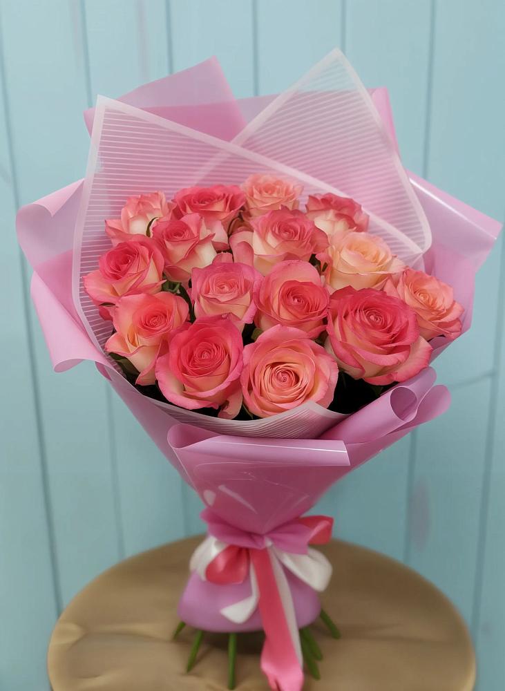 Букет 15 Розовых роз Равель в Ильинском Раменский район