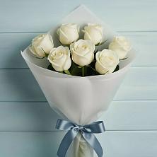 Букет 7 Белых роз Эдлесс Лав в Ильинском Раменский район