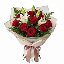 Букет цветов из:  Лилии и Розы в Ильинском Раменский район