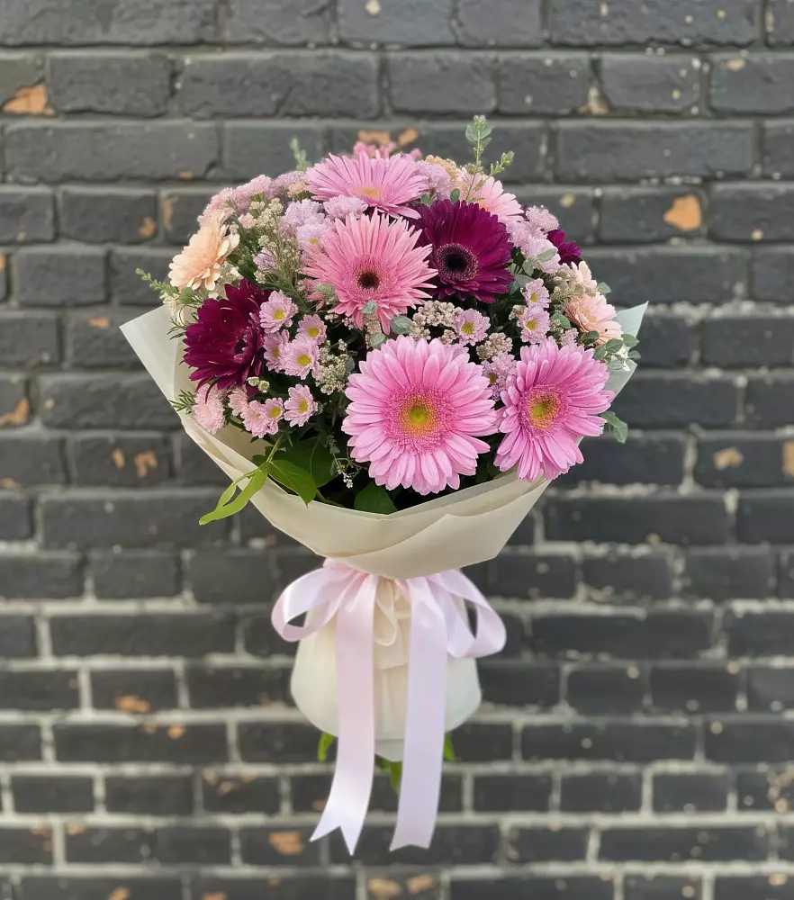 Букет цветов из: Герберы и Хризантемы в Ильинском Раменский район