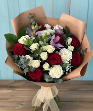 Букет цветов из:  Розы и Альстромерии в Ильинском Раменский район