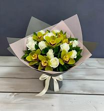 Букет цветов из:  Орхидеи и Розы #REPLACE_PRED# Ильинском Раменский район