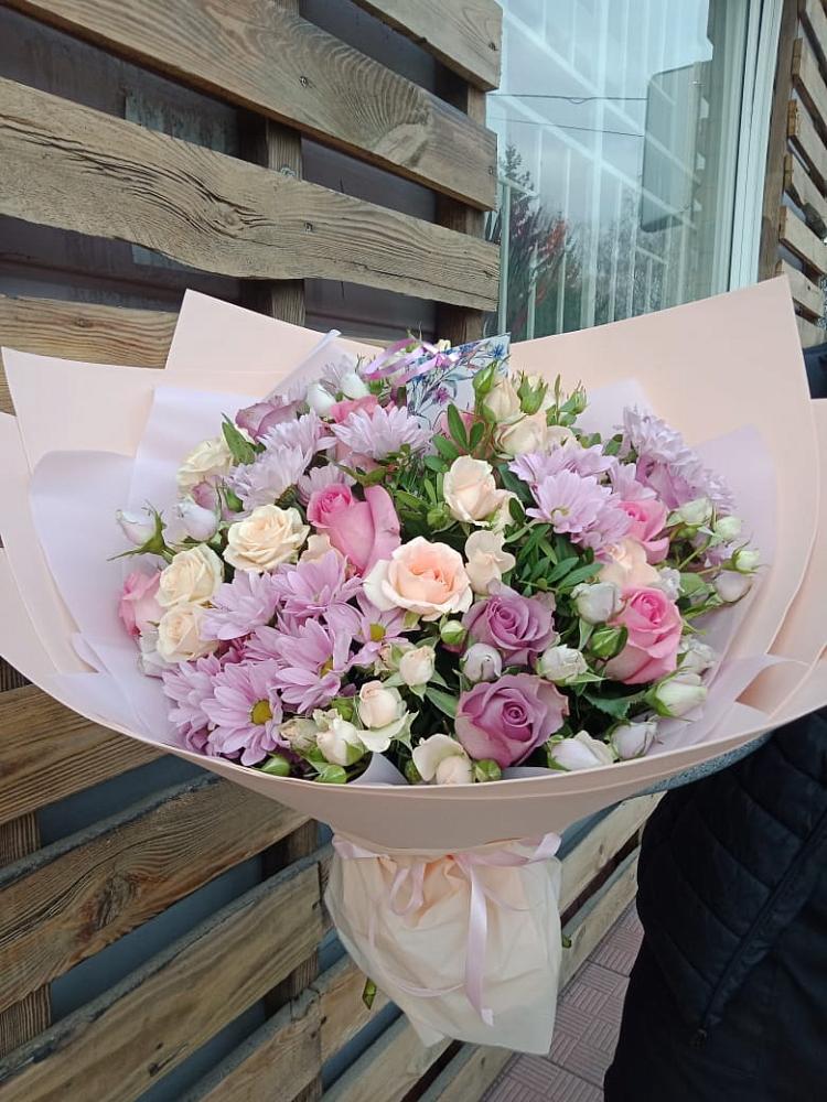 Букет цветов из: Розы и Хризантемы в Ильинском Раменский район