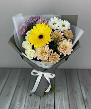 Букет цветов из:  Розы, Герберы и Хризантемы в Ильинском Раменский район