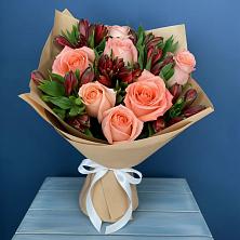 Букет цветов из:  Розы и Альстромерии в Ильинском Раменский район