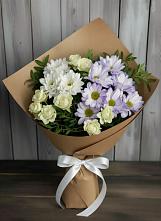 Букет цветов из:  Хризантемы и Розы в Ильинском Раменский район