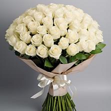 Букет 101 беля роза Белоснежка в Ильинском Раменский район