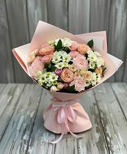 Букет цветов из:  Гвоздики, Розы и Хризантемы в Ильинском Раменский район