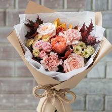 Букет цветов из:  Гвоздики, Хризантемы и Розы в Ильинском Раменский район