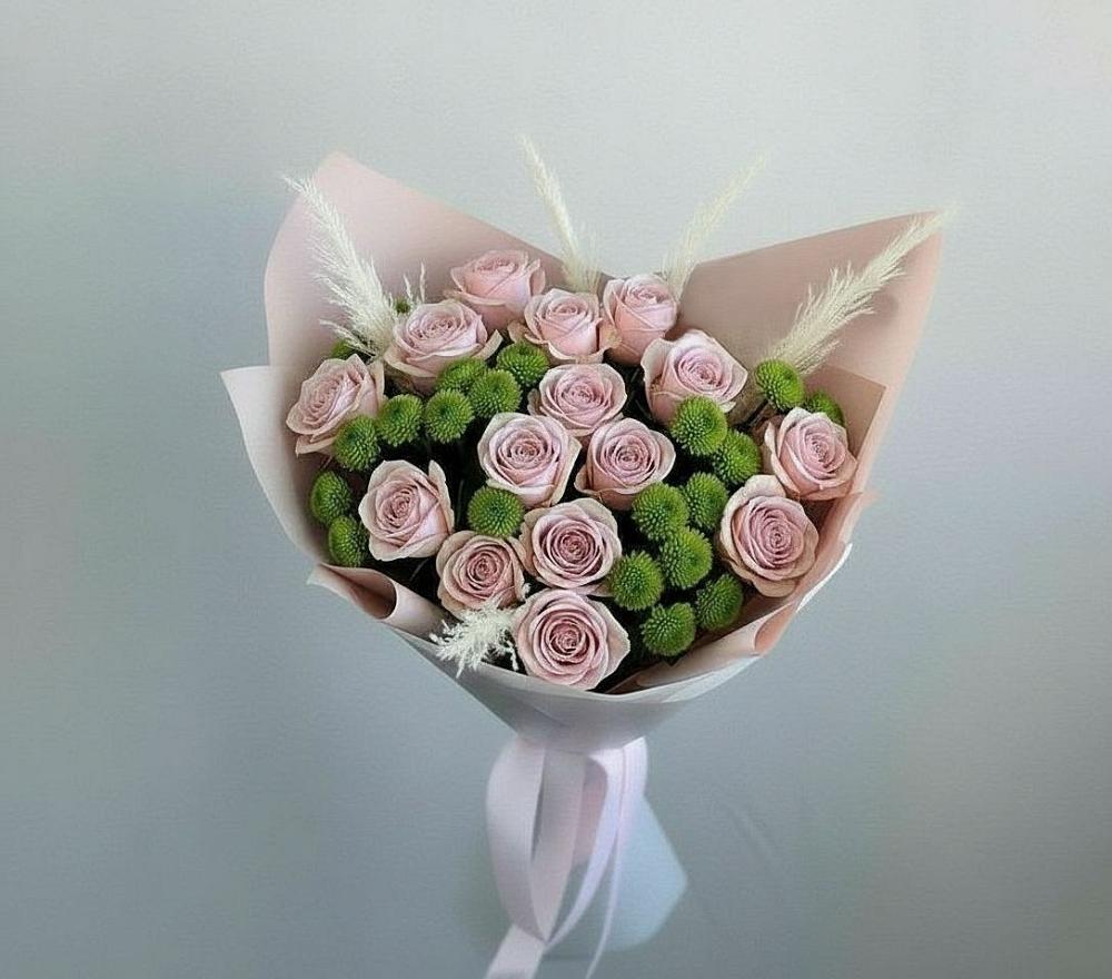 Букет цветов из: Розы и Хризантемы в Ильинском Раменский район