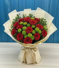 Букет цветов из:  Розы и Хризантемы в Ильинском Раменский район