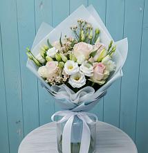 Букет цветов из:  Розы и Лизиантусы в Ильинском Раменский район