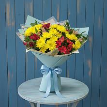 Букет цветов из:  Альстромерии и Хризантемы #REPLACE_PRED# Ильинском Раменский район