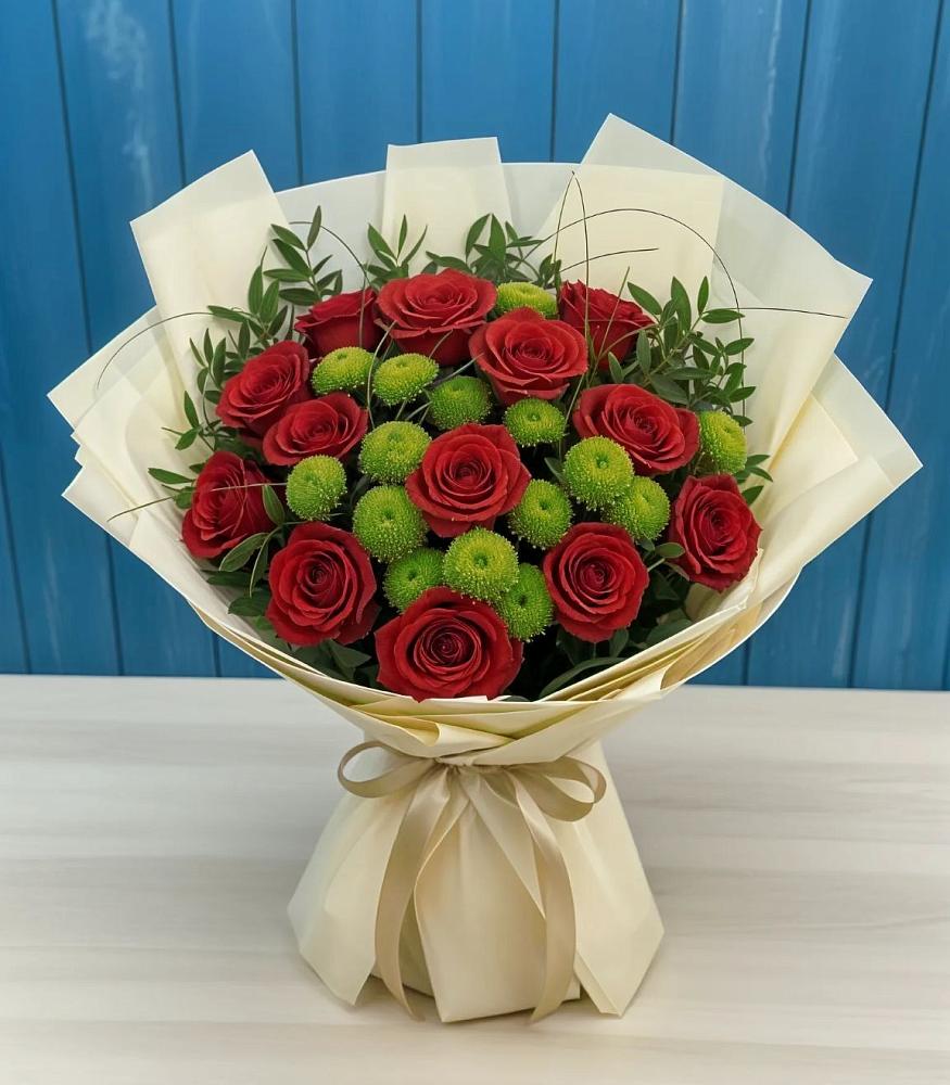 Букет цветов из: Розы и Хризантемы в Ильинском Раменский район