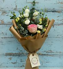 Букет цветов из:  Розы и Лизиантусы в Ильинском Раменский район