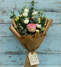 Букет цветов из:  Розы и Лизиантусы в Ильинском Раменский район