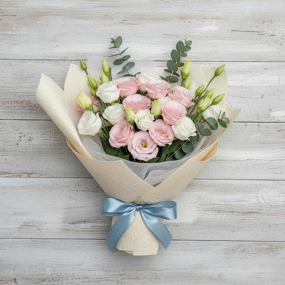 Букет цветов из: Лизиантусы в Ильинском Раменский район